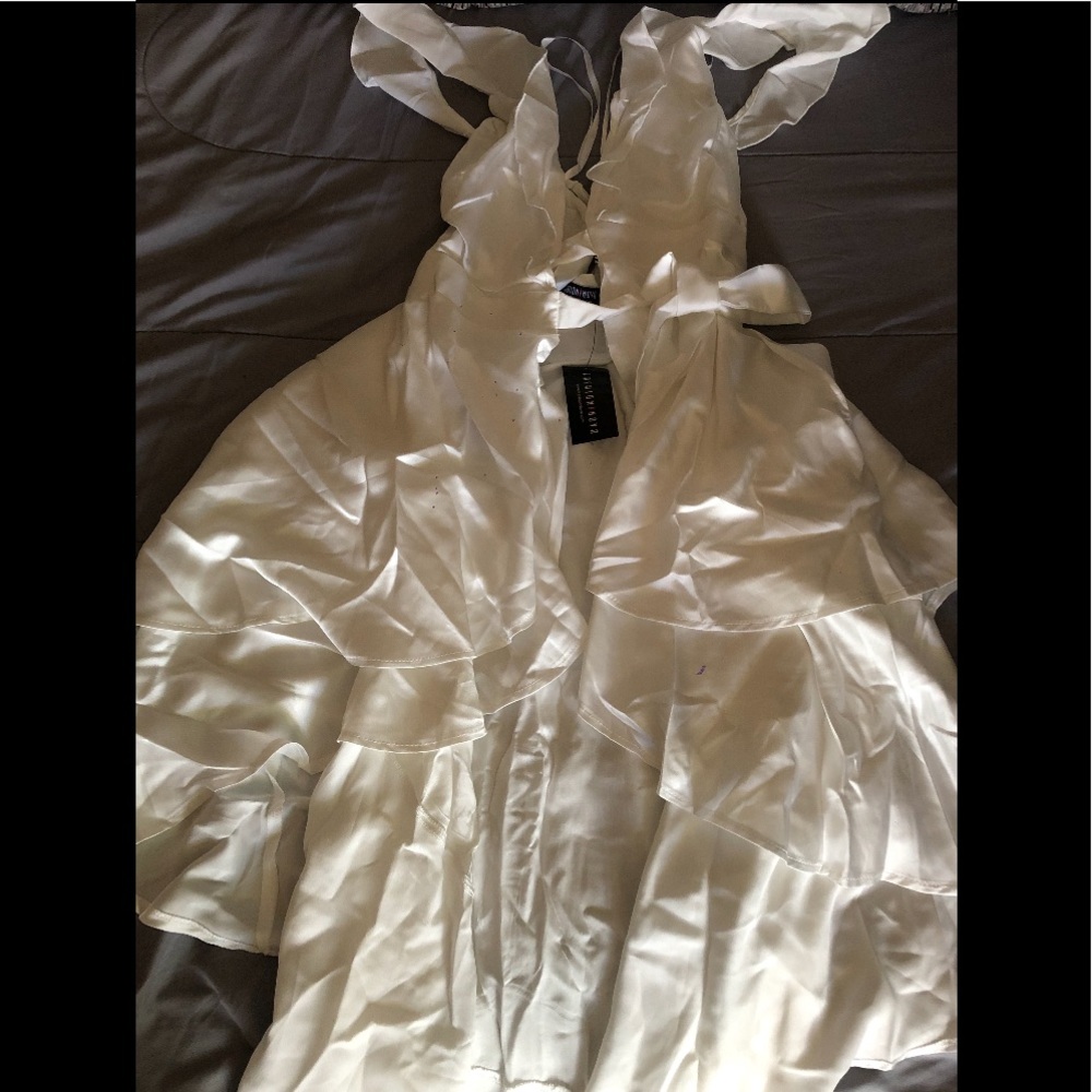 WHITE MIDI DRESS